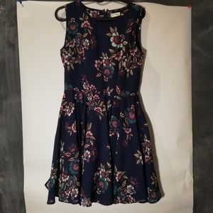 Navy floral dress